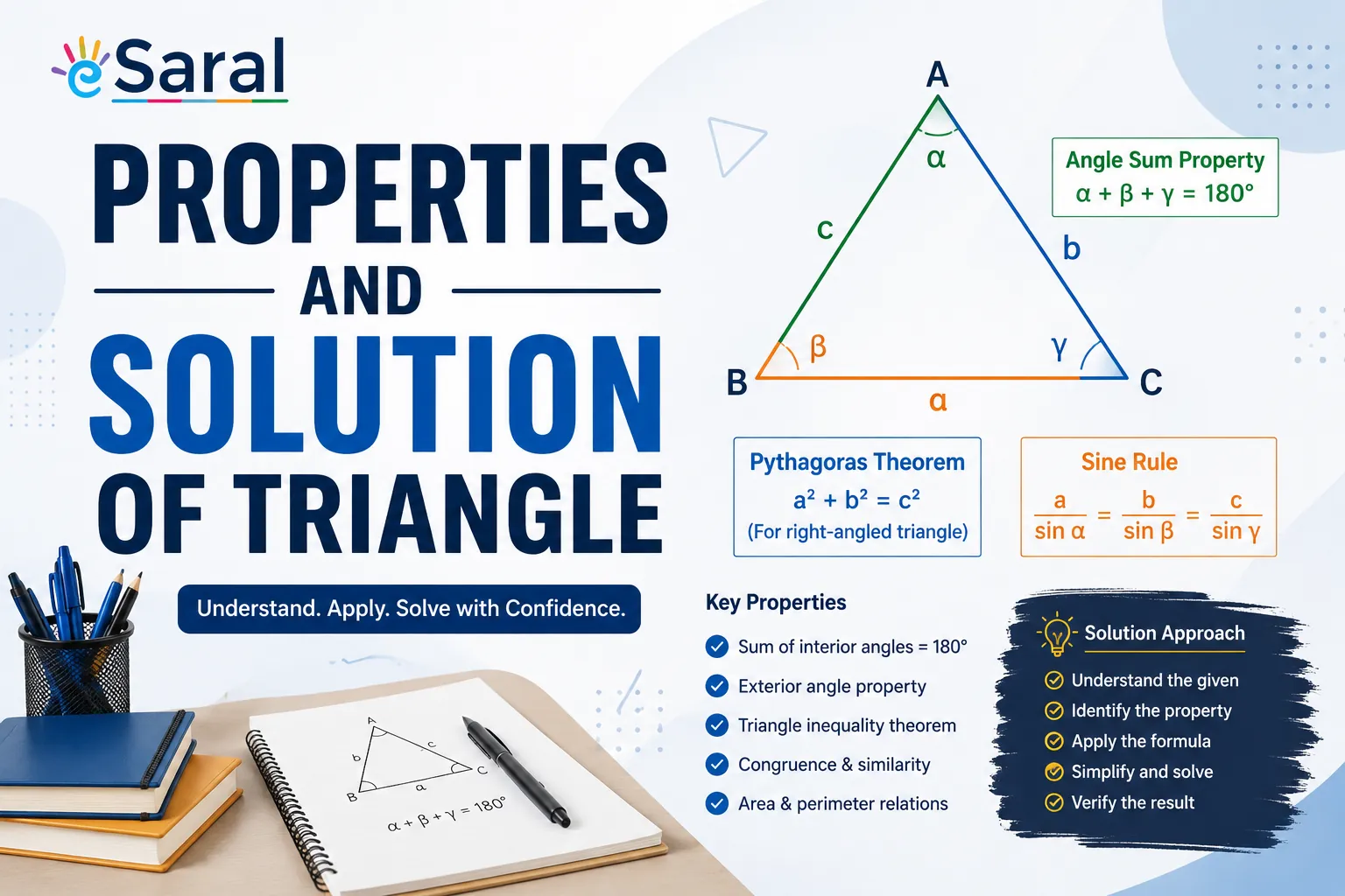 Properties and Solution of Triangle Notes for Class 12 & IIT JEE